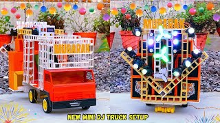 DIY real Mini Dj Navratri Durga Pooja Gauri Ganesh Big Dj Truck Light Decoration gadiwala Chhota dj [upl. by Lolande]