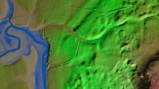 Wroxeter Roman Town LiDAR 3D model [upl. by Newlin]