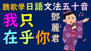 我只在乎你 鄧麗君 日本演歌中文翻譯講解 學完五十音聽歌學日語 時の流れに身を任せ [upl. by Aonian483]