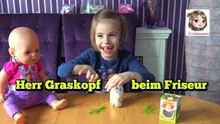 HANNAH SPIELT FRISEUR und Herr GraskopfEi muss leiden 💇🏻‍♂️ Wir sähen Gras in einem Ei 🥚 [upl. by Ifar963]