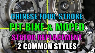 How To Replace The Stator On Chinese Pit Bike Moped amp ATV FourStroke 49cc 110cc 125cc 150cc 160cc [upl. by Eerat]