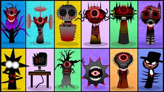 Sprunki Phase 1 9 All Characters Mr Tree Mr Sun Black Full Version  Compilation Incredibox [upl. by Yeslrahc280]