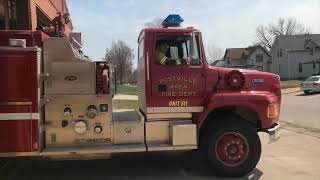 Postville Fire Dept Grass Fire Response  4421 [upl. by Ajan]