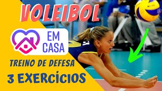 TREINO DE DEFESA EM CASA  VOLEIBOL [upl. by Sabas]