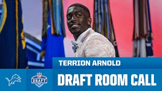 Terrion Arnold Draft Room Call [upl. by Berthoud798]