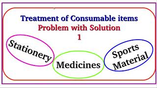 Calculation of consumables items  Problem with solution [upl. by Gable735]