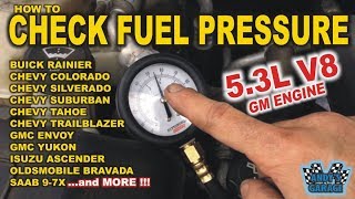 How To Check Fuel Pressure  GM 53L V8 Andy’s Garage Episode  147 [upl. by Atirma724]