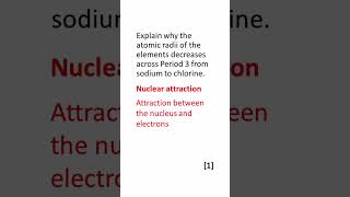 Atomic radius trend across period 3  Alevel chemistry exam question chemistryexam [upl. by Sirhc]