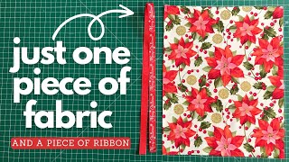 10 Minute Christmas Fabric Gift Bag Tutorial [upl. by Molohs]