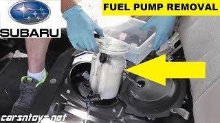 Subaru Fuel Pump Removal and Replacement [upl. by Idnor]