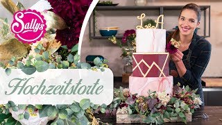 Hochzeitstorte  Mehrstöckige Torte  Sallys Welt [upl. by Rush347]