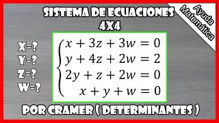 Método de Cramer Sistemas de ecuaciones lineales determinantes [upl. by Benjamin]