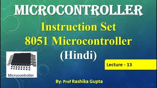 Lecture No13 Instruction Set of 8051 Microcontroller Hindi [upl. by Liam]