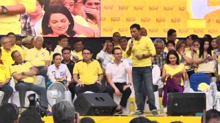 Sonny Angara  Team PNoy proclamation rally [upl. by Waldo]