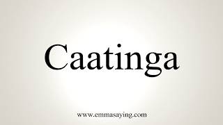 How To Pronounce Caatinga [upl. by Claudelle]