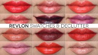 Revlon Lipstick Swatch and Declutter  ColorBurst Super Lustrous [upl. by Ativak]