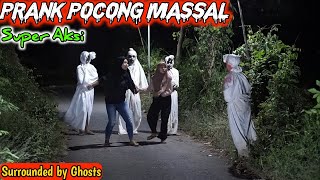 Prank Pocong Massal Fresh Edition  Prank Terbaru Bikin Ngakak  Surrounded by Ghost [upl. by Syxela]