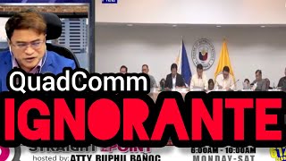 PART 2  QUADCOMM MEMBERS MGA IGNORANTE CONG ACE BARBERS HALATANG IRO NI CONG ROMUALDEZ [upl. by Rossi]