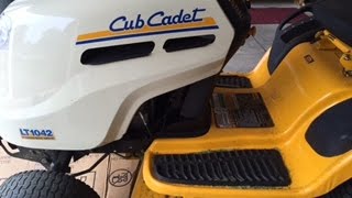 How to change the spark plug in a Cub Cadet LT 1042 [upl. by Akciret]