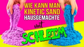 DIY KINETIC SAND mit SCHLEIM  wie HAUSGEMACHTE KINETIC SAND machen [upl. by Nnyledam]