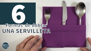 6 formas de doblar una servilleta de papel con bolsillo para cubiertos [upl. by Stiles]