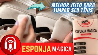 Esponja Mágica  Dica de como limpar seu tênis [upl. by Joelynn359]