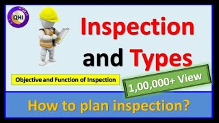 Inspection and Types of Inspection – Learn how to plan inspection [upl. by Becki]