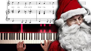 Santa Claus Is Comin to Town  Piano Sheet Music [upl. by Nosniv773]