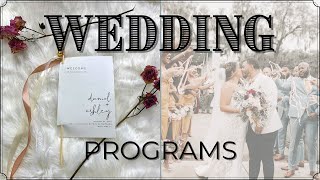 DIY WEDDING PROGRAMS  DIY CEREMONY PROGRAMS 💍✨ [upl. by Dan]