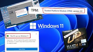 How to enable TPM system in BIOS Gigabyte H410M H Motherboard 🔥 [upl. by Airdnazxela560]