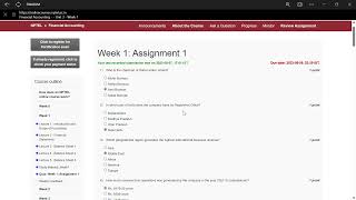 Financial Accounting Week 1 Assignment 1 NPTEL 2023 [upl. by Kremer]