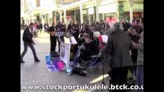 Stockport Ukulele Players Buskalele in Stockport 2012 [upl. by Eemyaj]