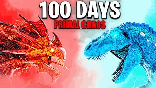 I Spent 100 Days in Ark Primal Chaos [upl. by Leur179]