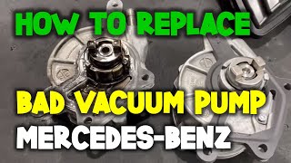 REMOVEINSTALL VACUUM PUMP MERCEDES BENZ ML320 E320HOW TO REPLACE VACUUM PUMP W211 VACUUM PUMP [upl. by Hannavahs]