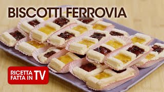 BISCOTTI FERROVIA di Benedetta Rossi  Ricetta TV Fatto in Casa per Voi [upl. by Alejoa931]