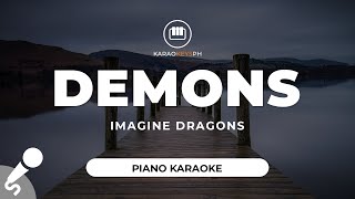 Demons  Imagine Dragons Piano Karaoke [upl. by Galateah741]