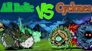 The Battle Cats  All Relic Vs Cyclones [upl. by Isidro533]