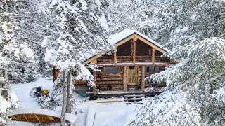 2 Years Alone Building an Off Grid Log Cabin in the Wilderness Start to Finish [upl. by Azyl]