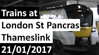 Trains at London St Pancras Thameslink 21012017 [upl. by Lon175]