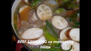 BEEF SINIGANG sa manggang hilaw at gabi [upl. by Yanahs]