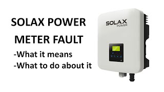 SolaX Solar Inverter Meter Fault [upl. by Ellehcil]