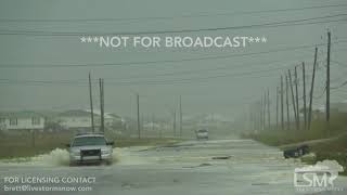 1072017 Dauphin Island AL Hurricane Nate Floods Roads With Rushing Water And Debris [upl. by Bonnie]