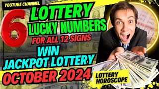 All 12 Zodiac Signs 6 Lucky Lottery Numbers for October 2024 jackpot astrology horoscope tarot [upl. by Nessi]