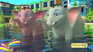 🐘 एक मोटा हाथी  Ek mota hathi  Best Hindi Nursery Rhymes  Kiddiestv Hindi [upl. by Bohner]