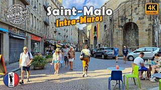 🇫🇷 SAINTMALO Brittany France  Intra Muros Walking Tour 4K60fps [upl. by Ennaeel906]