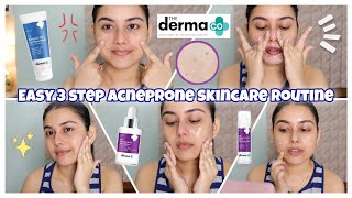 My Current 3 Step Acne Prone Skincare Routine Ft The Derma Co Salicylic Acid Range  Arpita Ghoshal [upl. by Llerrud827]