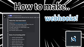 How to create discord webhooks in 2024 [upl. by Novihs]