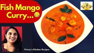 Fish Mango Curry  Chemmeen Mango Curry  Fish Chatti Curry  Prawns Mango Curry with Coconut Milk [upl. by Aihc21]