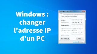 Comment modifier ladresse IP dun PC [upl. by Ilocin]