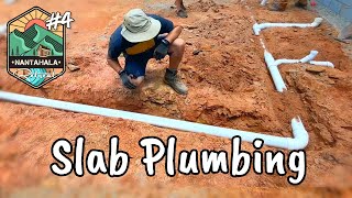 Slab Plumbing and Stucco  Building The Nantahala Retreat 4 [upl. by Bathelda]